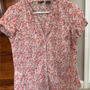 Eddie Bauer Buttoned Short Sleeve Blouse